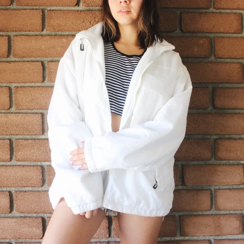 Vintage Figo Sportswear Oversized White Jacket - Picture 1 of 5